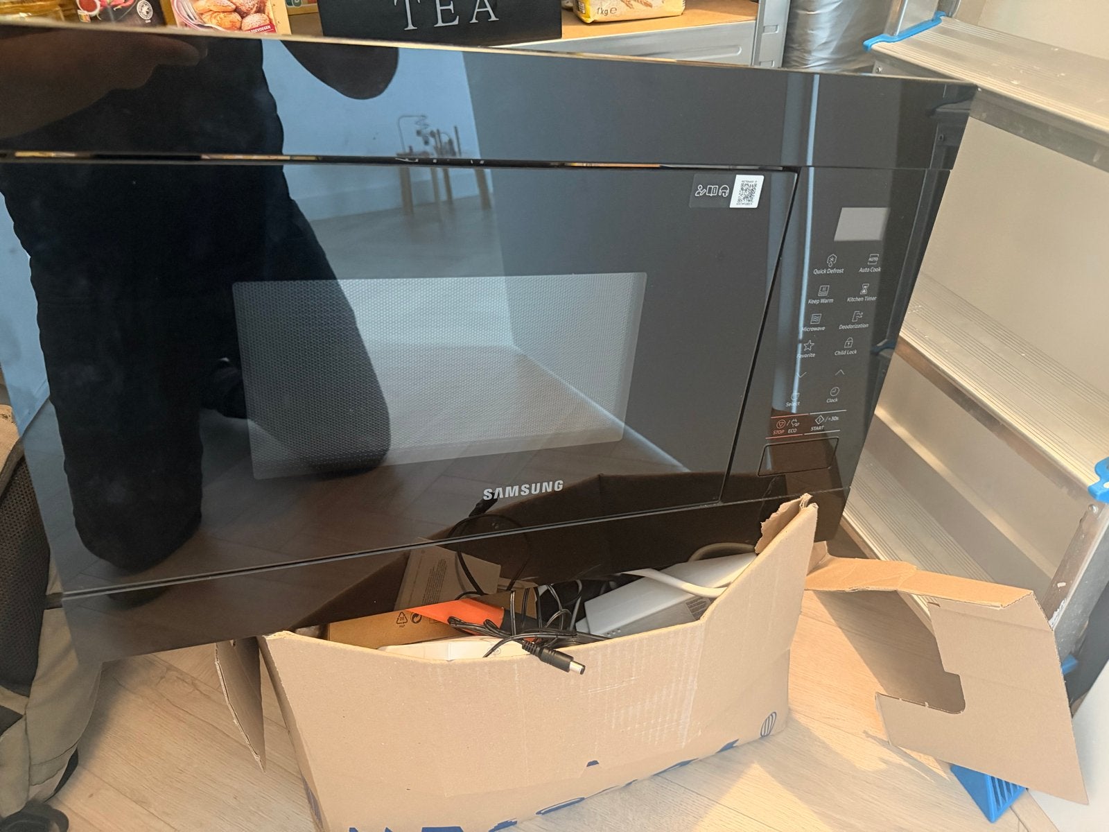 Samsung Combimagnetron - Zo goed als nieuw, Witgoed en Apparatuur, Ophalen, Inbouw, Draaiplateau, 45 tot 60 cm