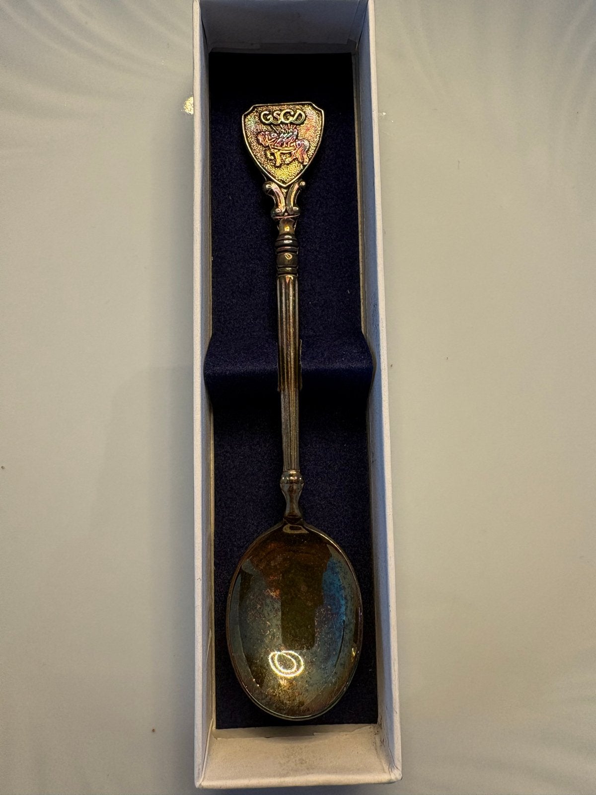 Zilveren theelepel met gsgd-wapen, Original Holland Silver, Ophalen of Verzenden