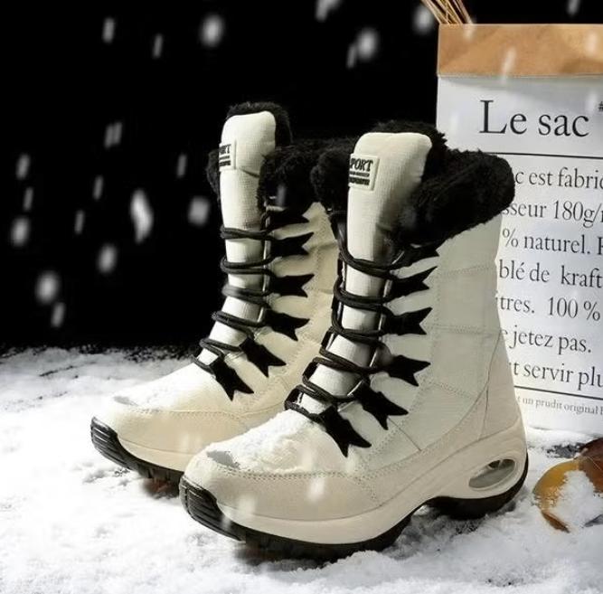 Luxe hoge snowboots voor dames waterdicht met dikke zolen, Ophalen of Verzenden, Nieuw, Zwart, Snowboots