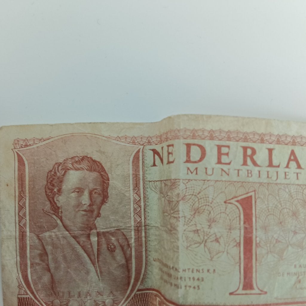 Wilhelmina Biljet 1 Gulden 1949, Postzegels en Munten, Ophalen of Verzenden, 1 gulden, Los biljet