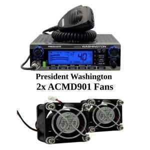 ACTIE! President Washington Export CB 80W FM/AM/SSB + 2 Fans, Telecommunicatie, President, ., Frankrijk, Nieuw