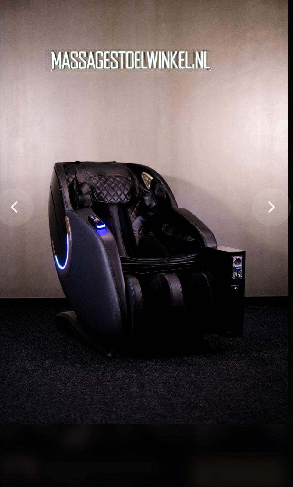Luxe Massagestoel met Diverse Massagefuncties, Ophalen, 100 tot 125 cm, Leer, Zo goed als nieuw
