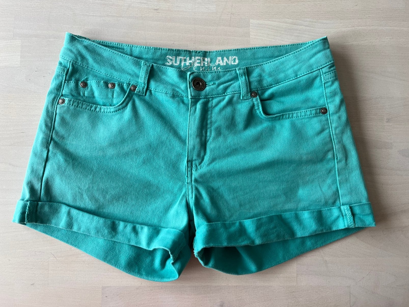 Sutherland turquoise korte broek maat 38, Maat 38/40 (M), Kort, Blauw, Ophalen of Verzenden