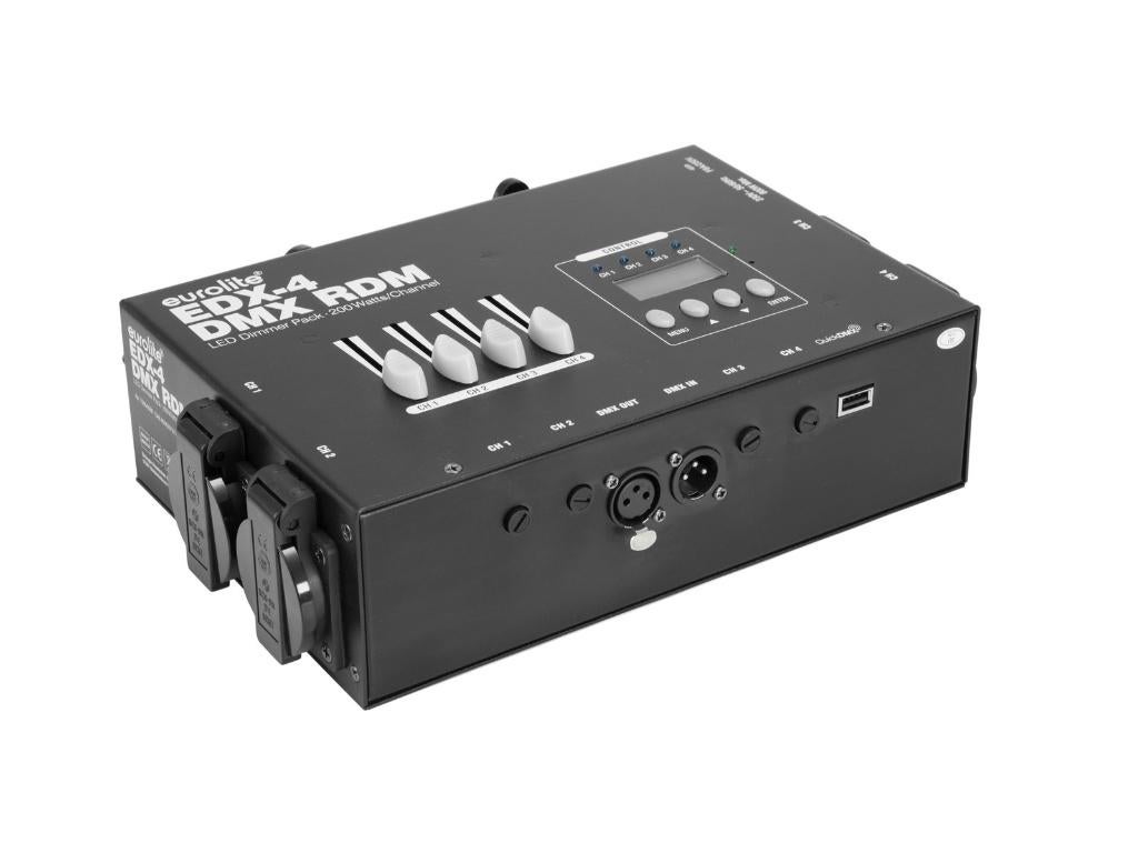 EUROLITE EDX-4 DMX RDM LED Dimmer Pack, Muziek en Instrumenten, Licht en Laser, Geluidgestuurd, ., Nieuw, Ophalen of Verzenden