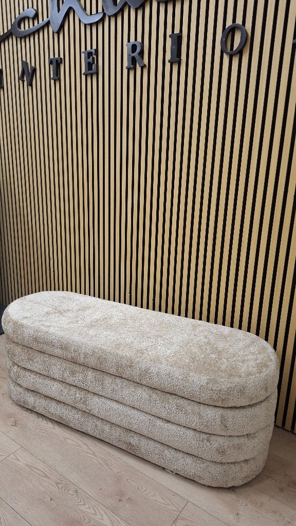Camille Richmond Sheep Nature Pouffe - Beige, Ophalen, Minder dan 50 cm, Richmond Interiors, Niet gespecificeerd