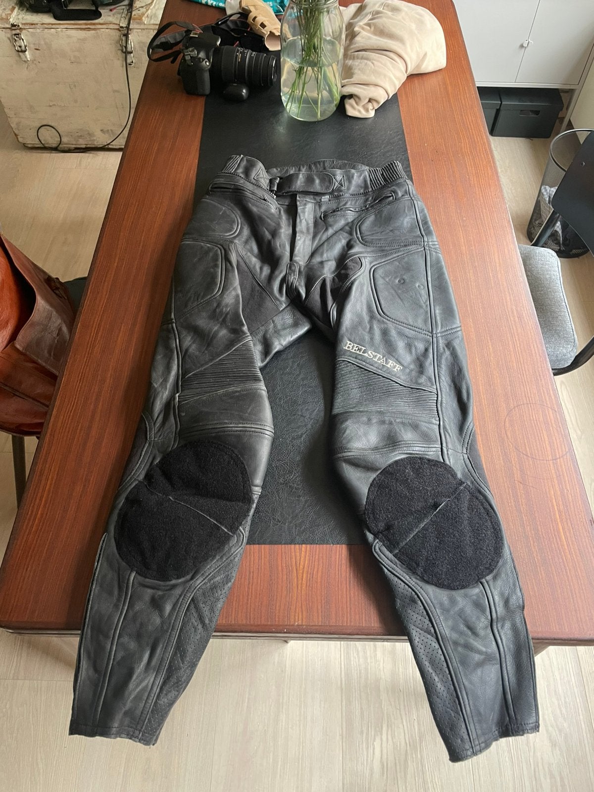 Belstaff motorbroek, Ophalen of Verzenden, Tweedehands, Dames, Broek | leer