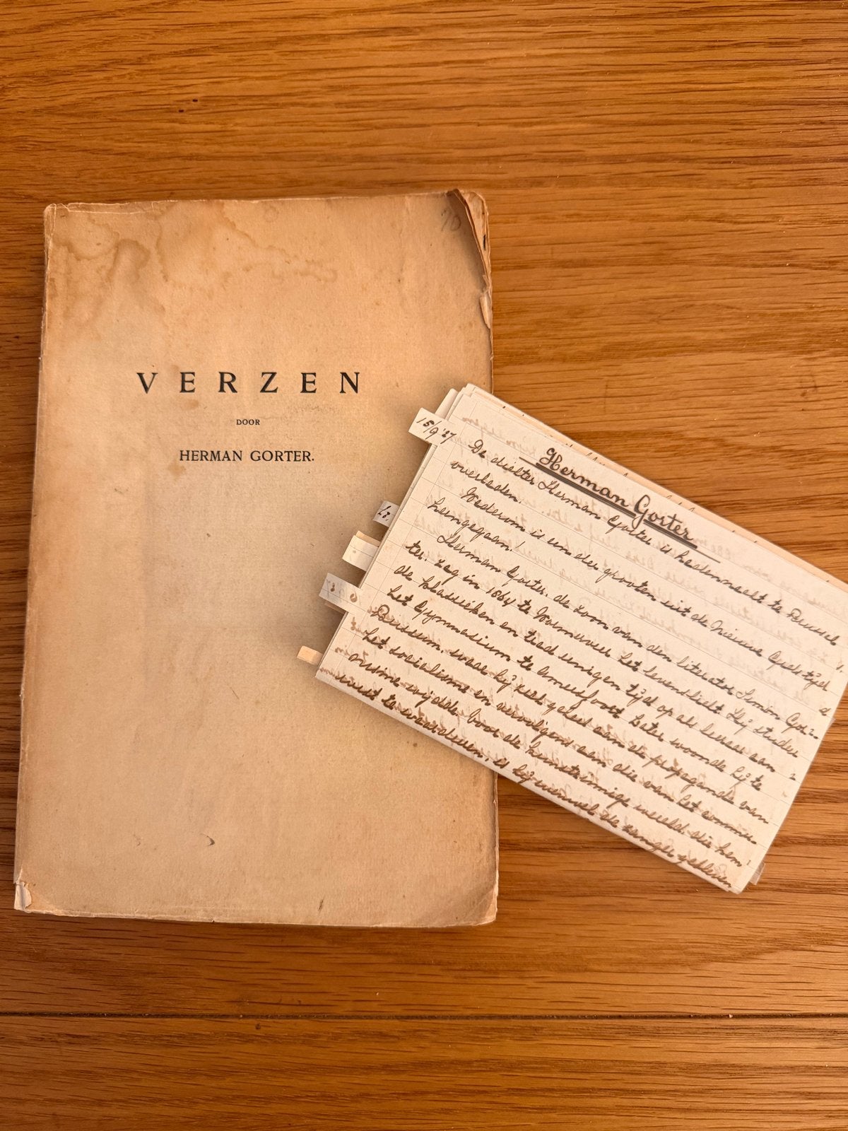 Herman Gorter – Verzen (1903) Eerste druk + extras, Ophalen of Verzenden, Gelezen, Nederland