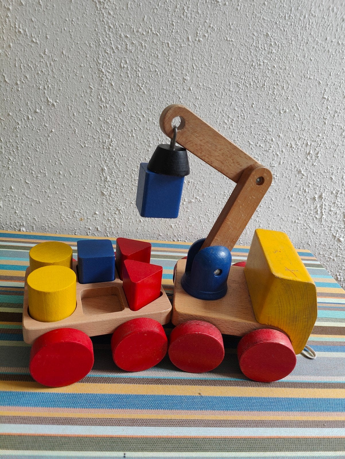 Houten hijskraan, Kinderen en Baby's, Speelgoed | Houten speelgoed, Ophalen of Verzenden