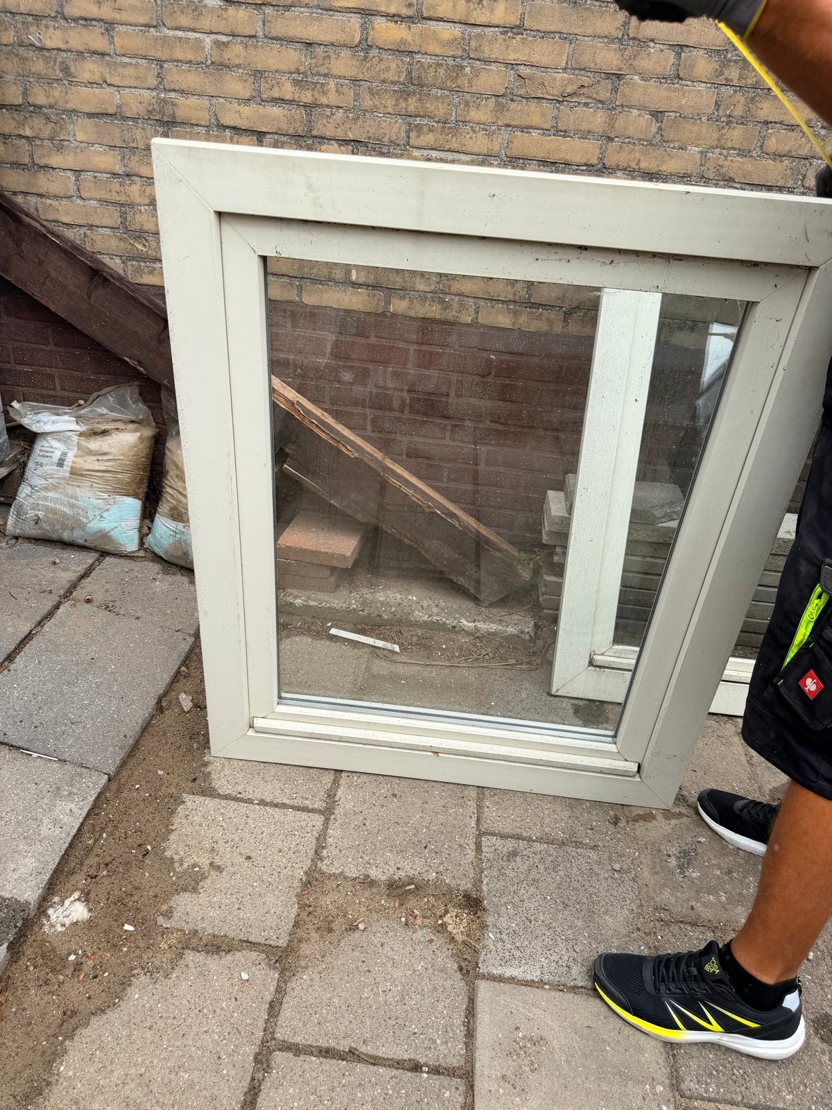 Gebruikt kozijn met dubbelglas, Doe-het-zelf en Verbouw, Glas en Ramen, Ophalen, Gevelraam of Ruit, Gebruikt, Minder dan 80 cm