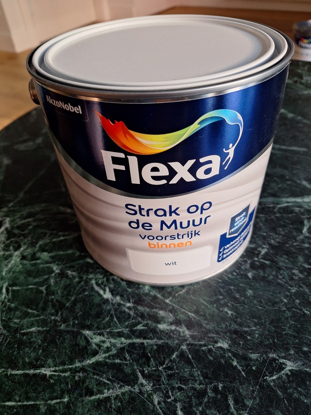 Flexa Voorstrijk Strak op de Muur wit 2.5 liter, Ophalen, Wit, Nieuw, Verf