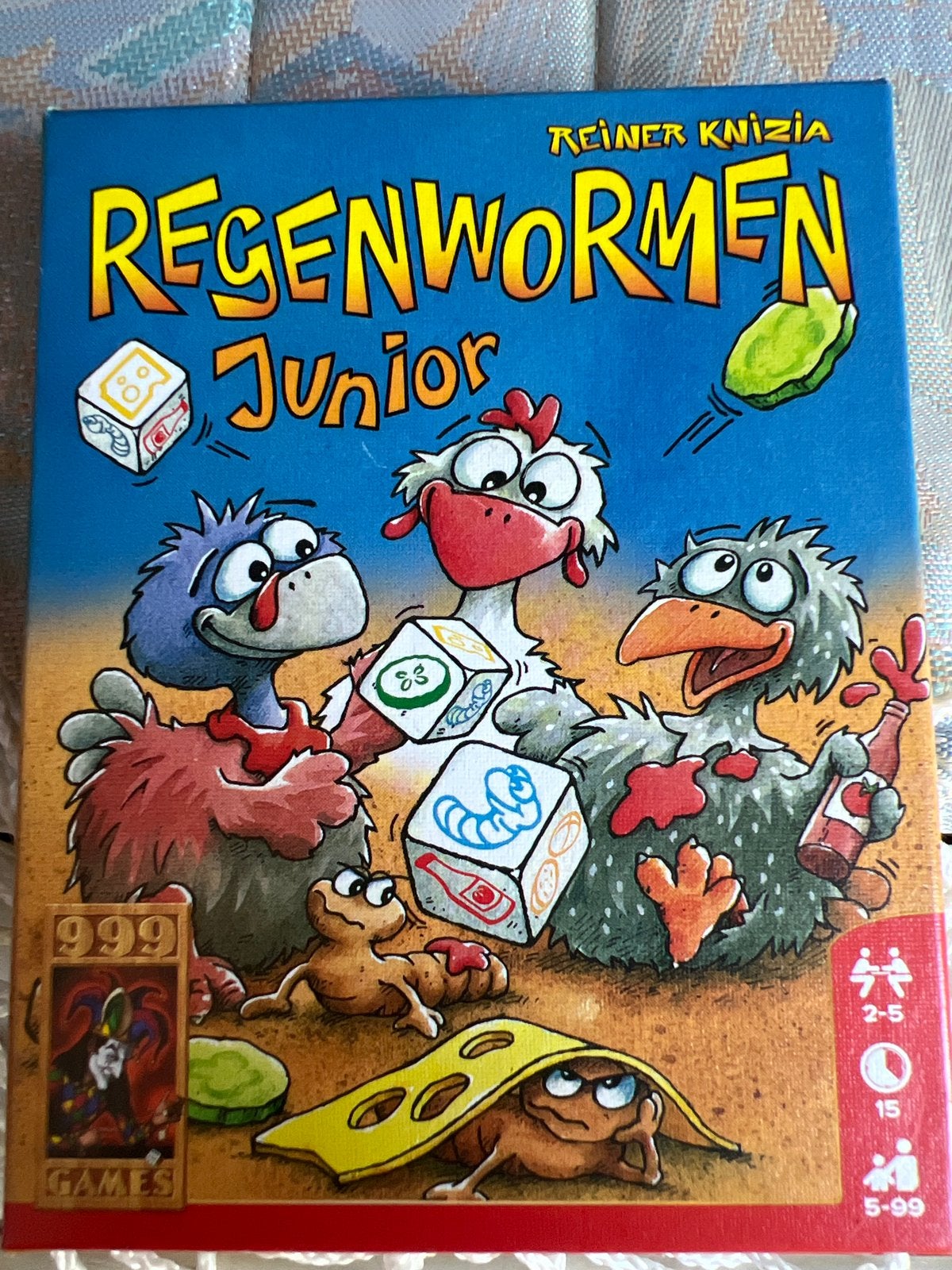Regenwormen Junior - Leuk dobbelspel voor kinderen, Drie of vier spelers, Ophalen, Zo goed als nieuw