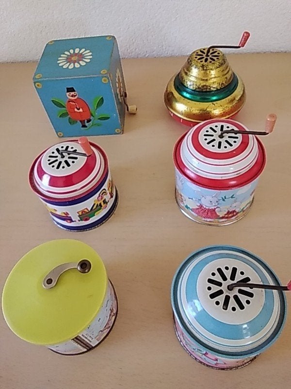6 muziek molentjes/doosjes., Ophalen of Verzenden