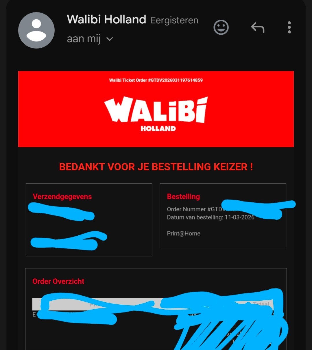 Walibi Holland Tickets Toegangskaartjes 5 tickets Zomer, Tickets en Kaartjes, Drie personen of meer, Ticket of Toegangskaart