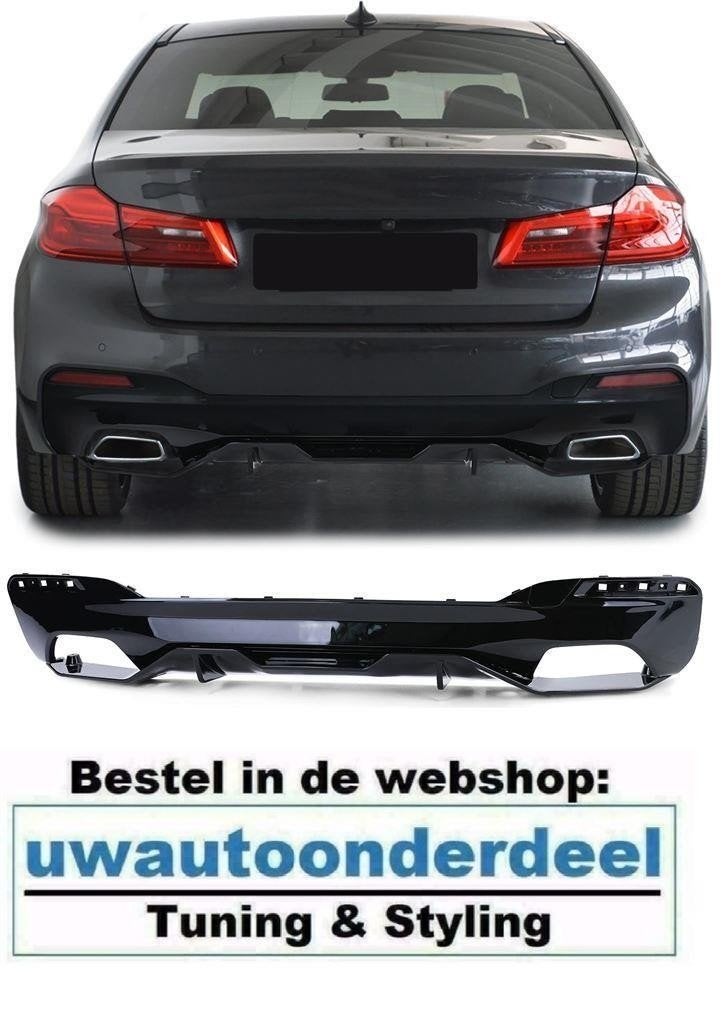 Achterbumper Diffuser Zwart Voor Bmw 5 serie G30 G31 M Pack, Verzenden, Automotive Parts, A.parts@hotmail.nl, Trasmolenlaan 12 3447 GZ Woerden