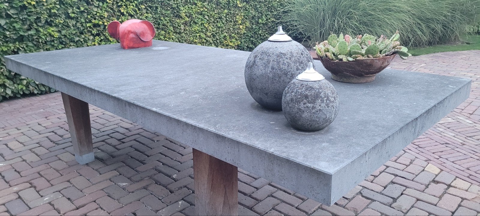 Exclusieve zeer grote natuursteen tafel 140x300x10cm 999euro, Ophalen, Overige materialen