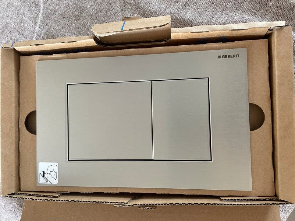 Geberit Sigma40 nieuw! RVS geborsteld drukplaat 115.629.FW.1, Ophalen of Verzenden, Nieuw, Rvs, Toilet