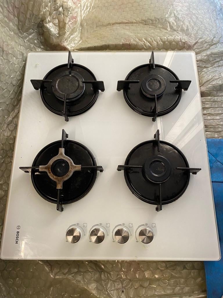 Bosch Gaskookplaat, Ophalen, 4 kookzones, Zo goed als nieuw, Inbouw