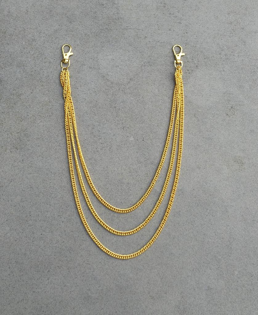 punk broekketting nr. 74 in goudkleur, Ophalen of Verzenden, Nieuw, Goud, Overige materialen