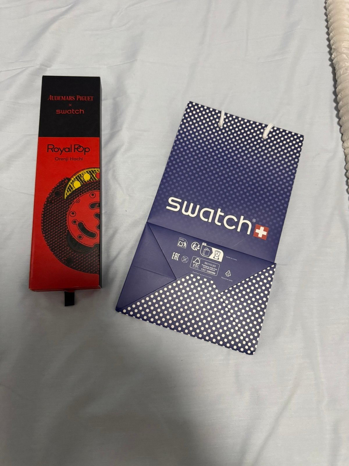 Swatch x AP Royal pop, Sieraden, Tassen en Uiterlijk, Kunststof, Swatch, Nieuw, Kunststof