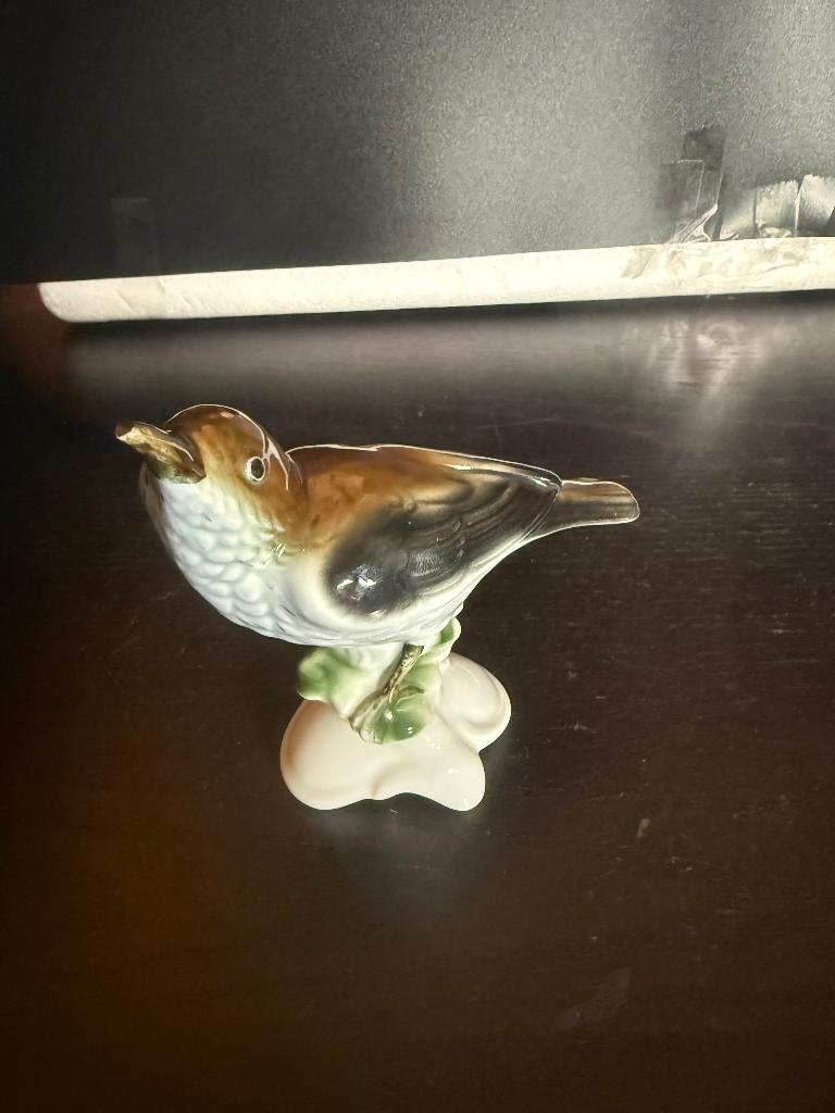 Porselein vintage vogel beeldje, Verzamelen, Beelden en Beeldjes, Ophalen of Verzenden, Gebruikt, Dier