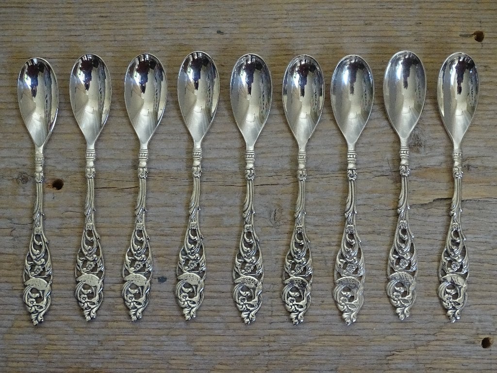 Bestek, Gero 90, GN verzilverd, model 647 Kraanvogel, gaaf, Ophalen of Verzenden
