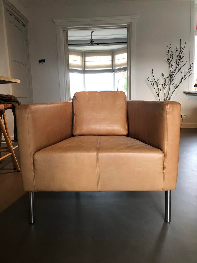 Leren Danca fauteuils, Huis en Inrichting, Ophalen, Zo goed als nieuw, 50 tot 75 cm, Leer