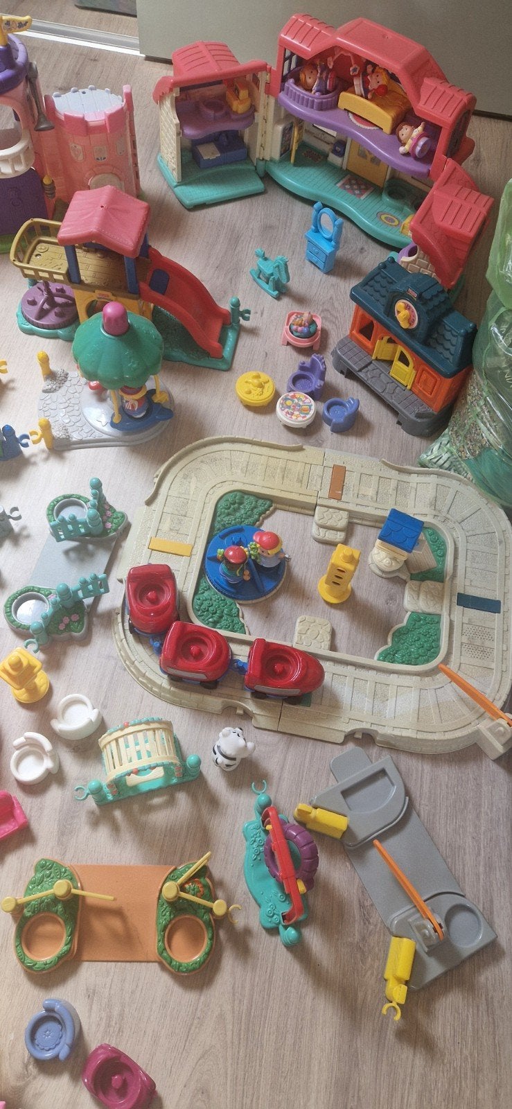 Grote set Fisher-Price Little People speelgoed, Ophalen, Gebruikt, Overige typen, Met wieltjes