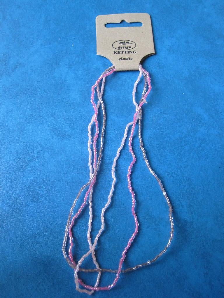 3 verschillende kleuren roze elastische kettingen (nieuw), Sieraden, Tassen en Uiterlijk, Kettingen, Ophalen of Verzenden, Nieuw