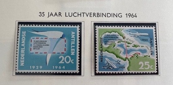 1964 Luchtverbinding 1929-1964 2x , Ophalen of Verzenden, Postfris