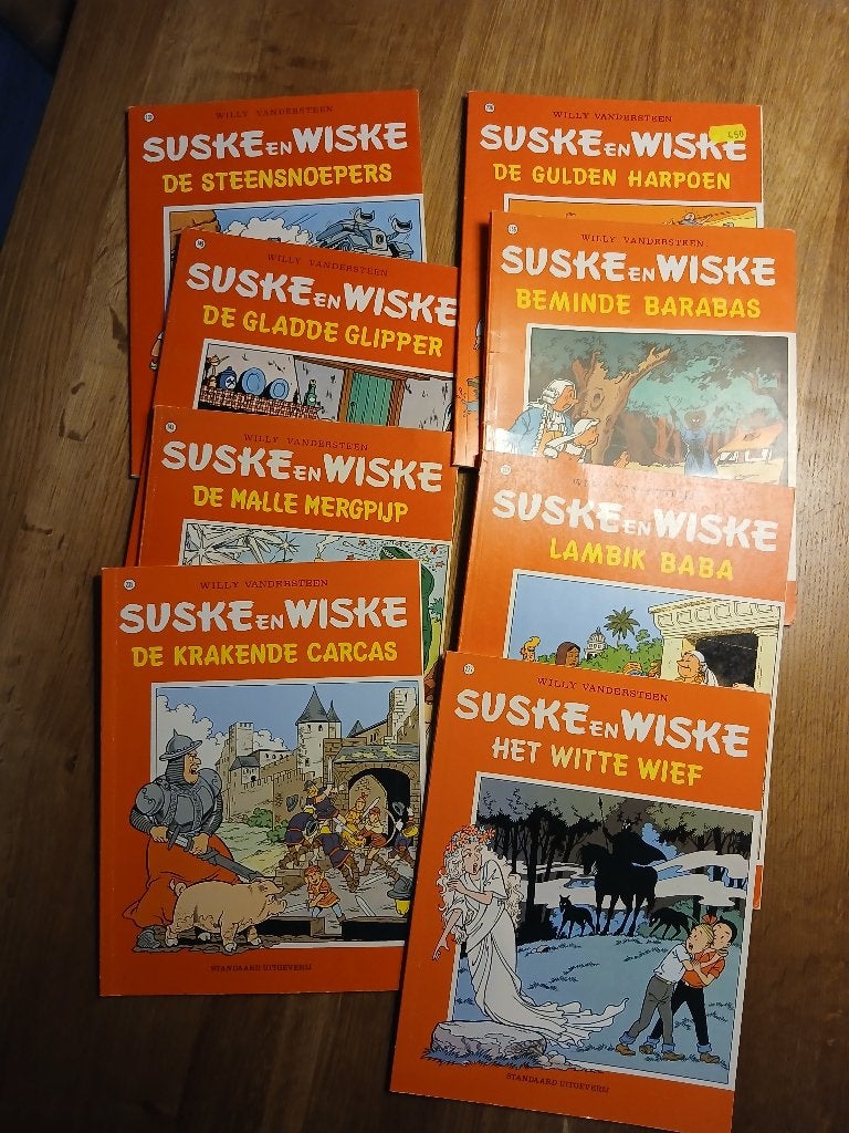 Suske en Wiske 7x, Meerdere stripboeken, Ophalen of Verzenden, Gelezen