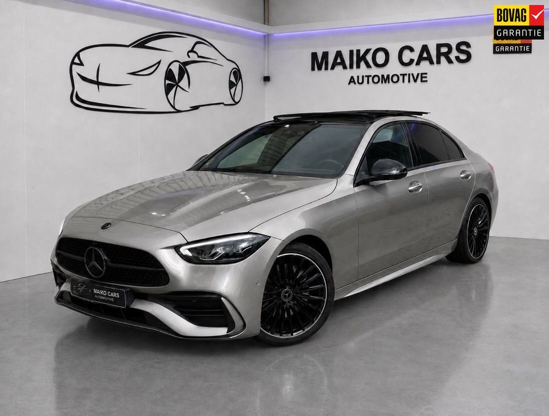Mercedes-Benz C-klasse 300 e AMG Line Pano,Carbon,360 Cam,Bu, Automaat, Zwart, 4 cilinders, Bedrijf