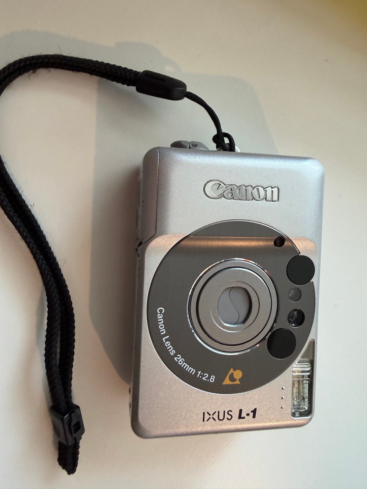 Canon IXUS L-1 Compact Camera met Leren Hoesje, Ophalen of Verzenden, Gebruikt, Compact, Canon