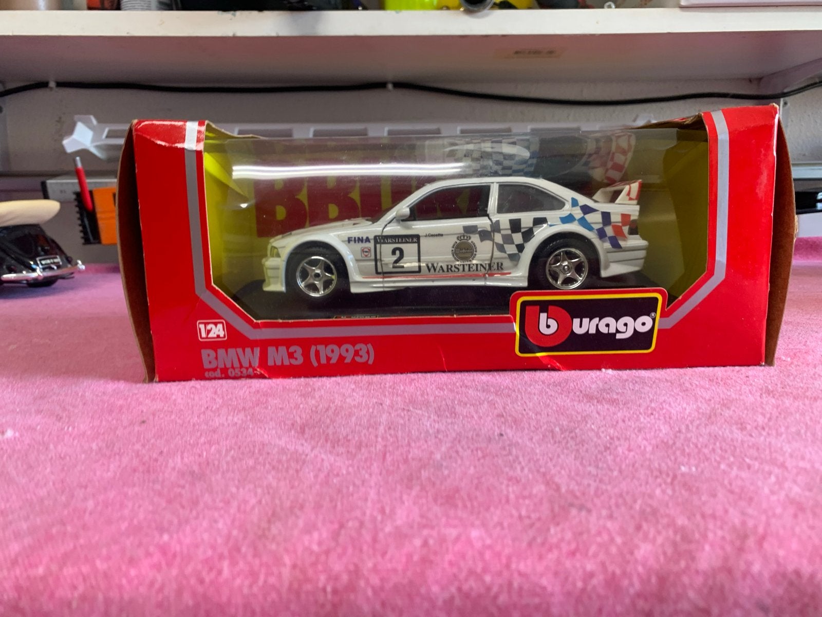 Burago BMW M3 (1993) modelauto, Ophalen, Zo goed als nieuw, Auto, Overige merken