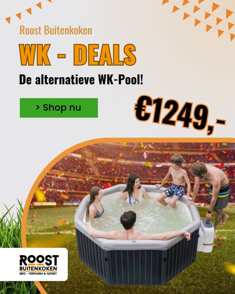 WK-DEAL - M-Spa Tuscany jacuzzi – 6-persoons (met app), Verzenden, Nieuw, Afdekzeil, Opblaasbaar