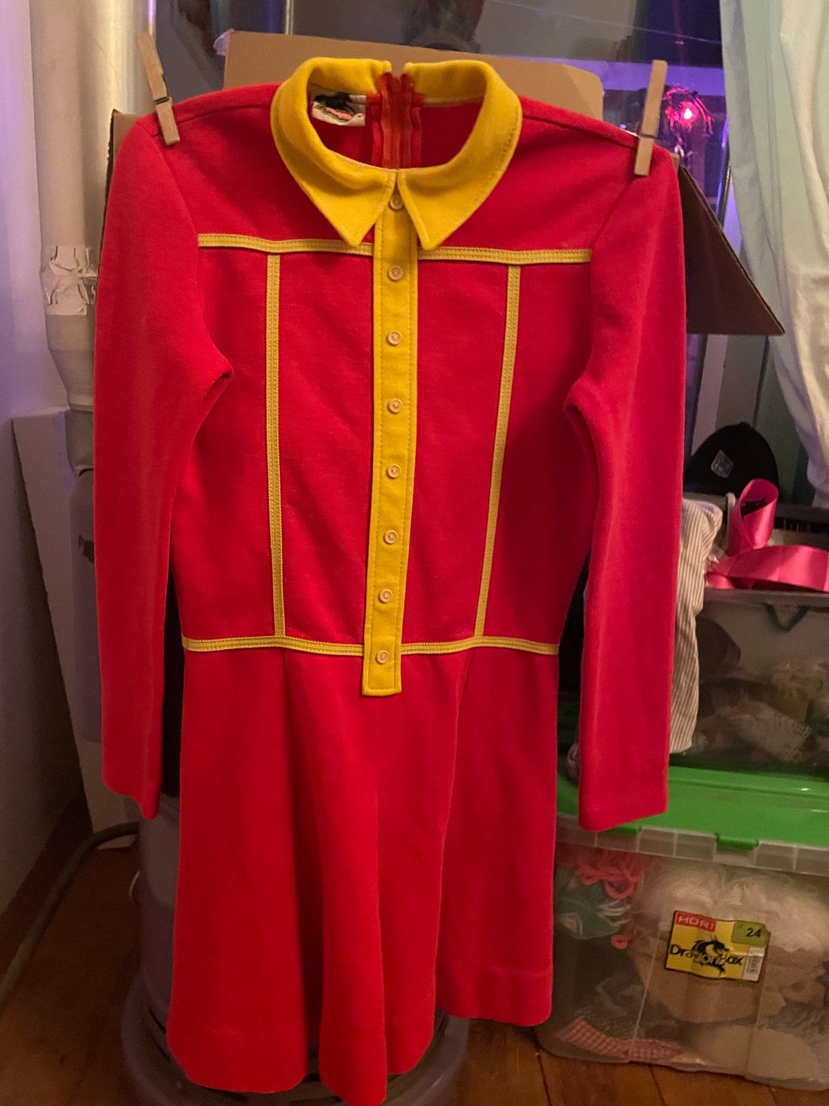 Vintage Palomino Jurk Rood Geel Maat 146, Ophalen of Verzenden, Gebruikt, Meisje, Jurk of Rok