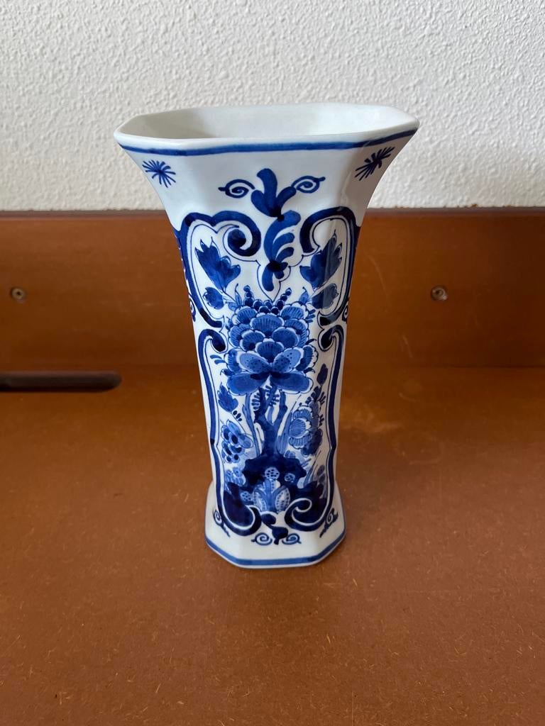 Delfts blauwe vaas en pot met deksel, Antiek en Kunst, Ophalen of Verzenden