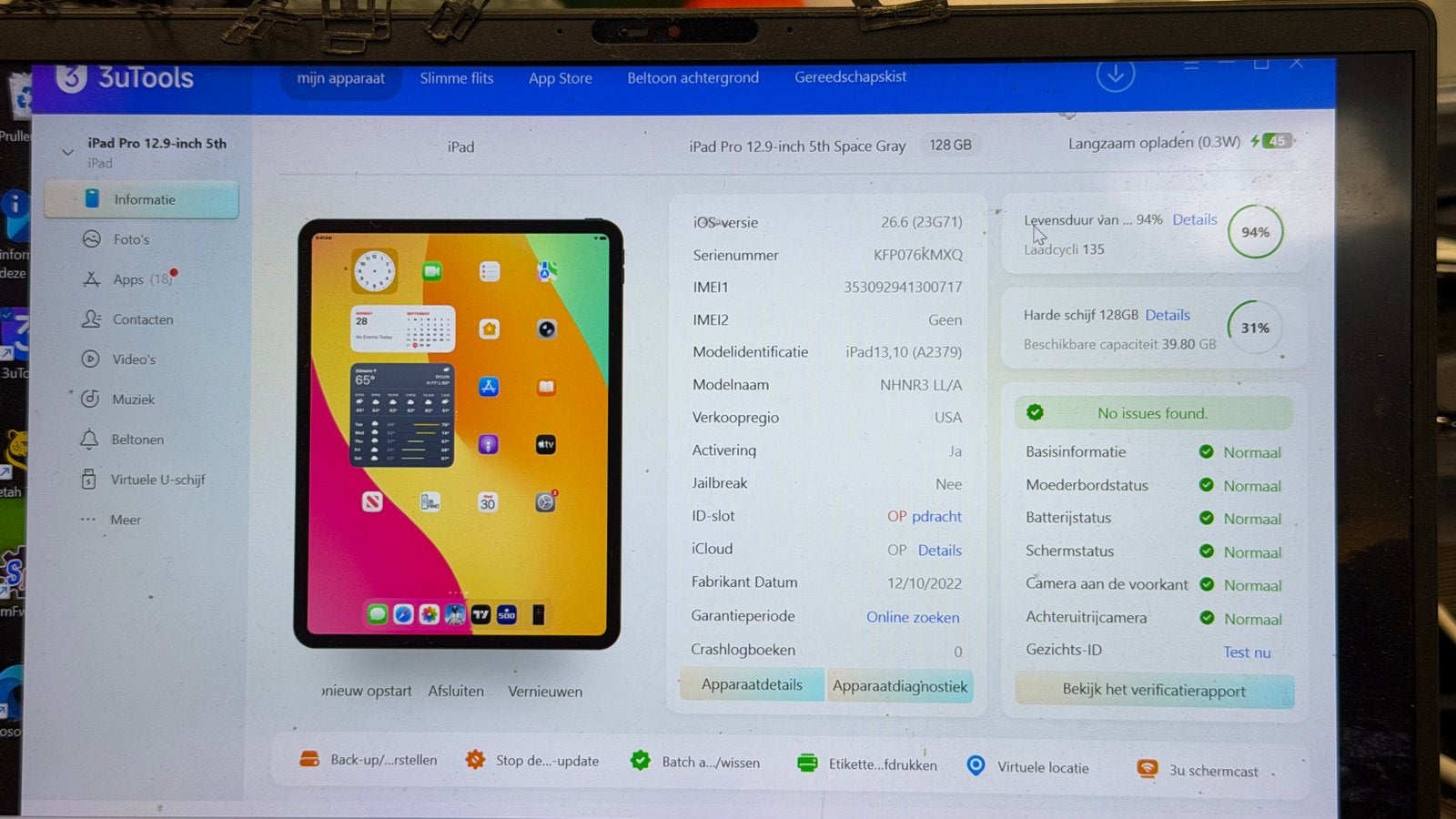 Foto 3 van iPad Pro 2021 M1 128GB Krasvrij 13 inch