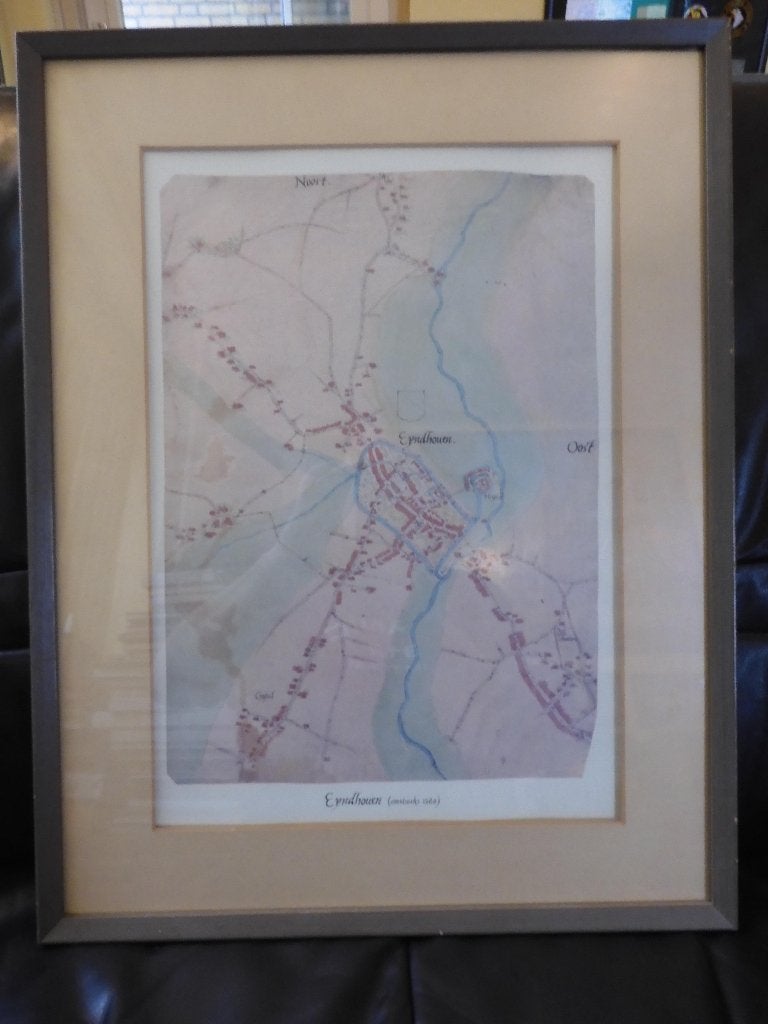 plattegrond facsimile Eindhoven Jacob v. Deventer ca. 1560, Gelezen, Voor 1800, Ophalen of Verzenden, Landkaart