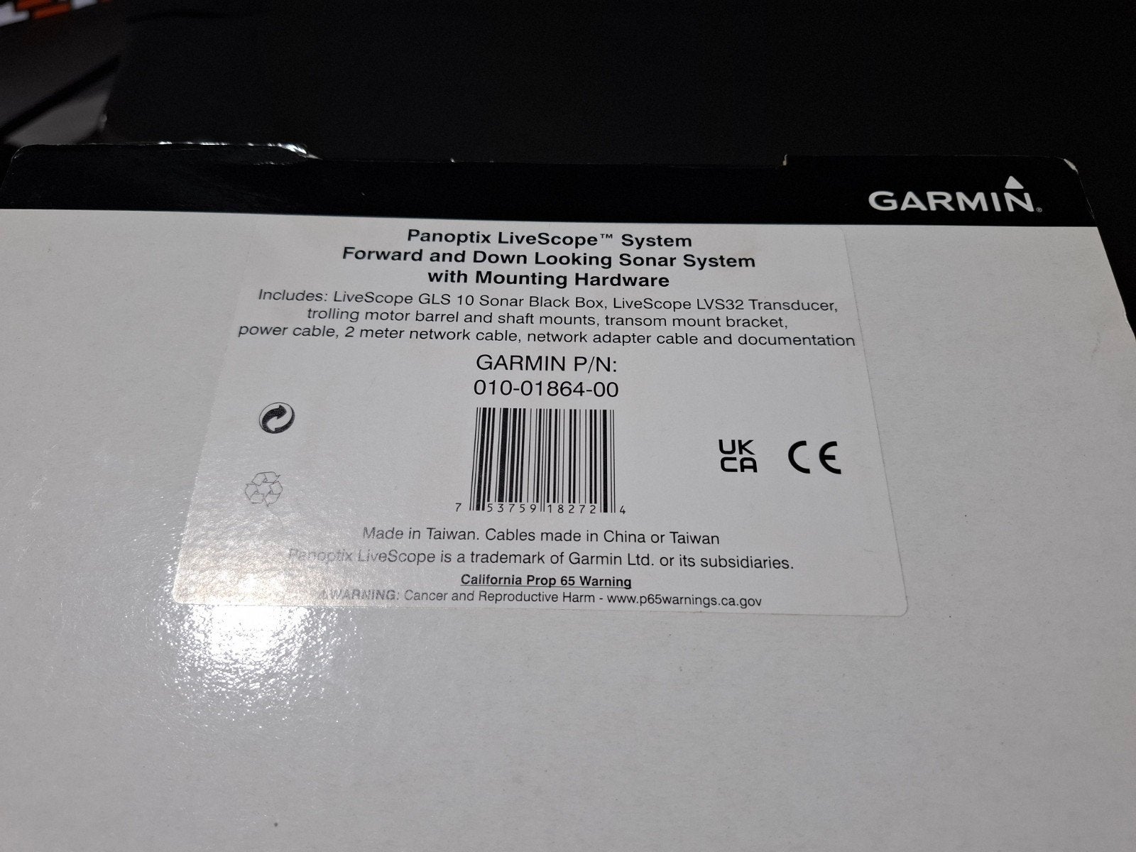Garmin livescope lvs32 met gls10, Ophalen of Verzenden, Gebruikt, Overige typen