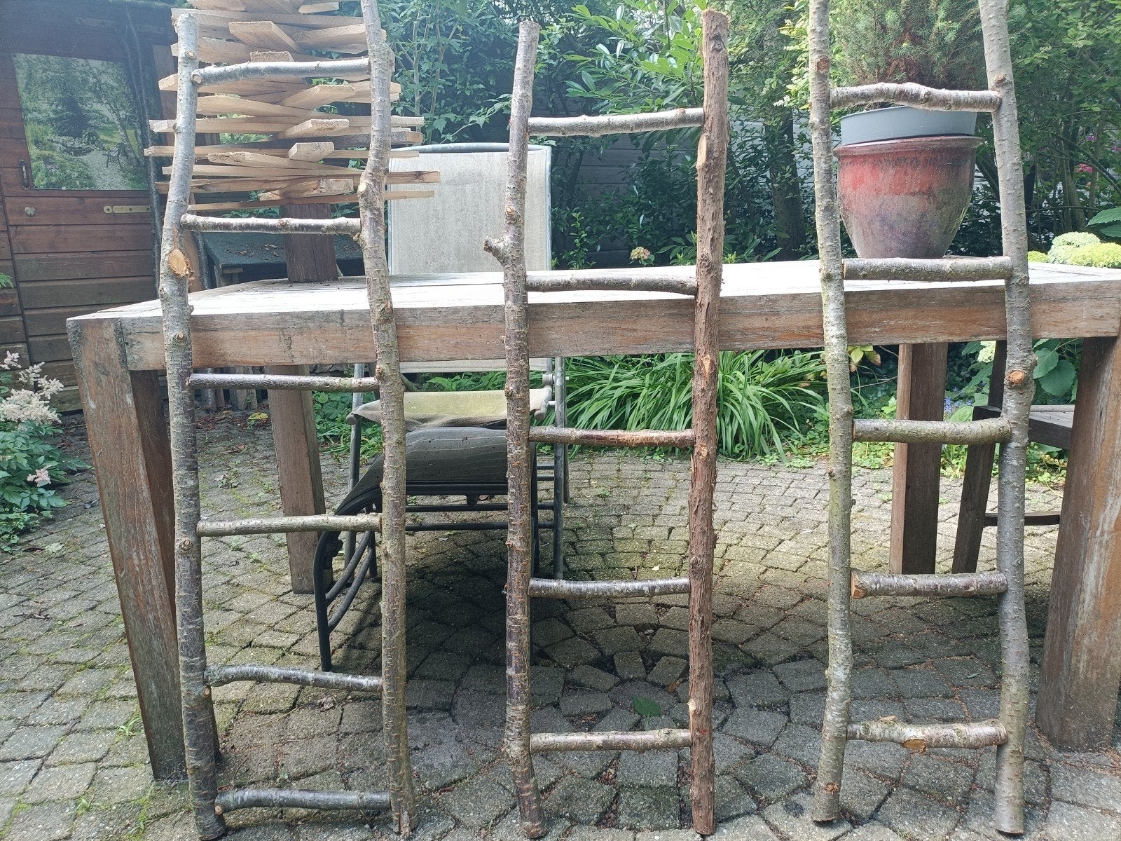Decoratieve houten ladders, Ophalen, Gebruikt, Ladder, Minder dan 2 meter