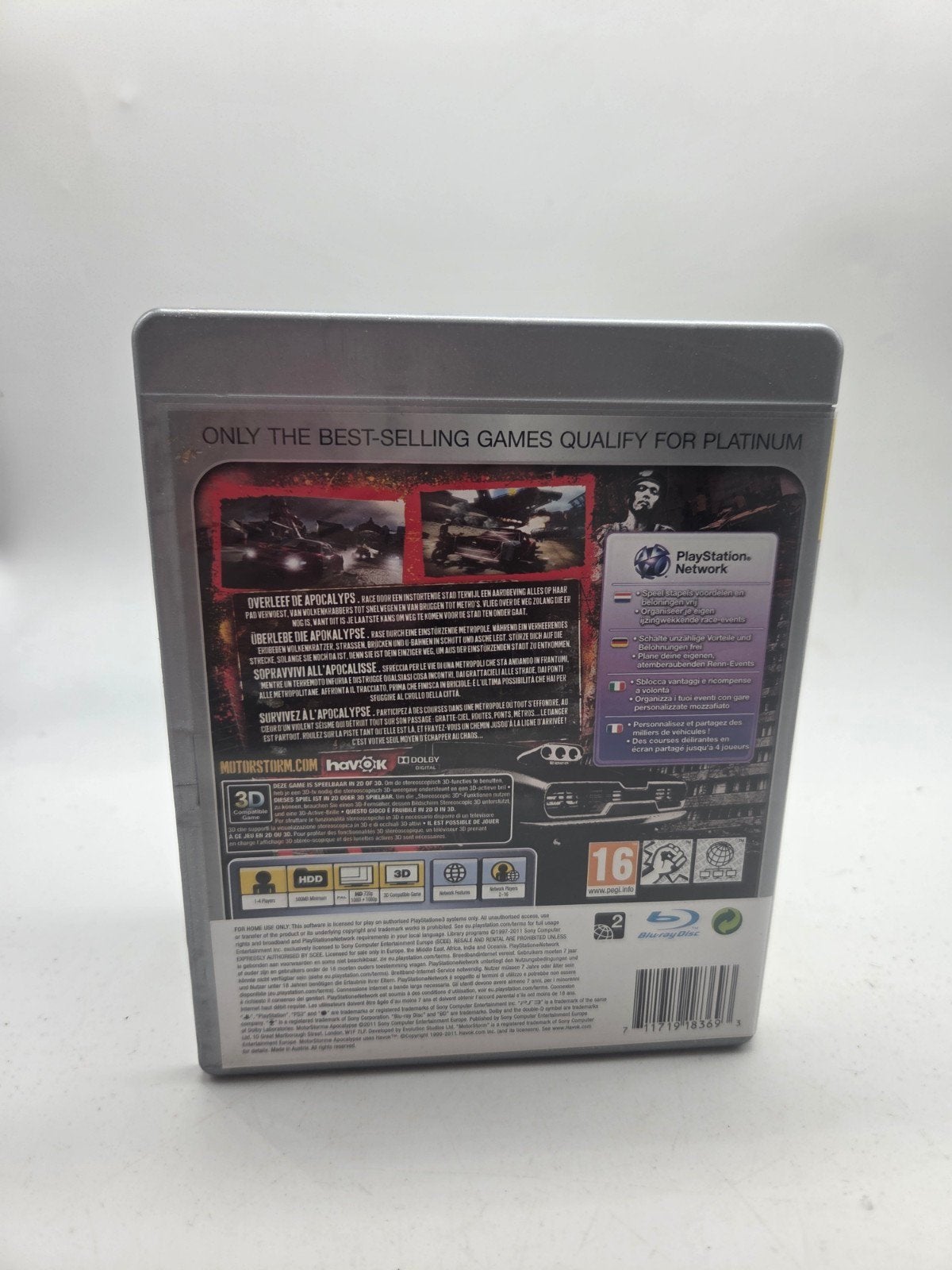 MotorStorm Apocalypse PS3 Platinum Edition, Online, Racen en Vliegen, Ophalen of Verzenden, Zo goed als nieuw