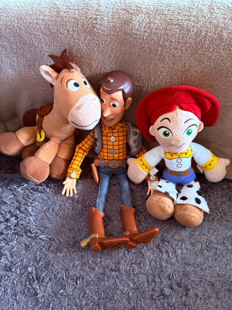 Toy Story Knuffels: Woody, Jessie en Bullseye, Ophalen of Verzenden, Gebruikt, Overige typen