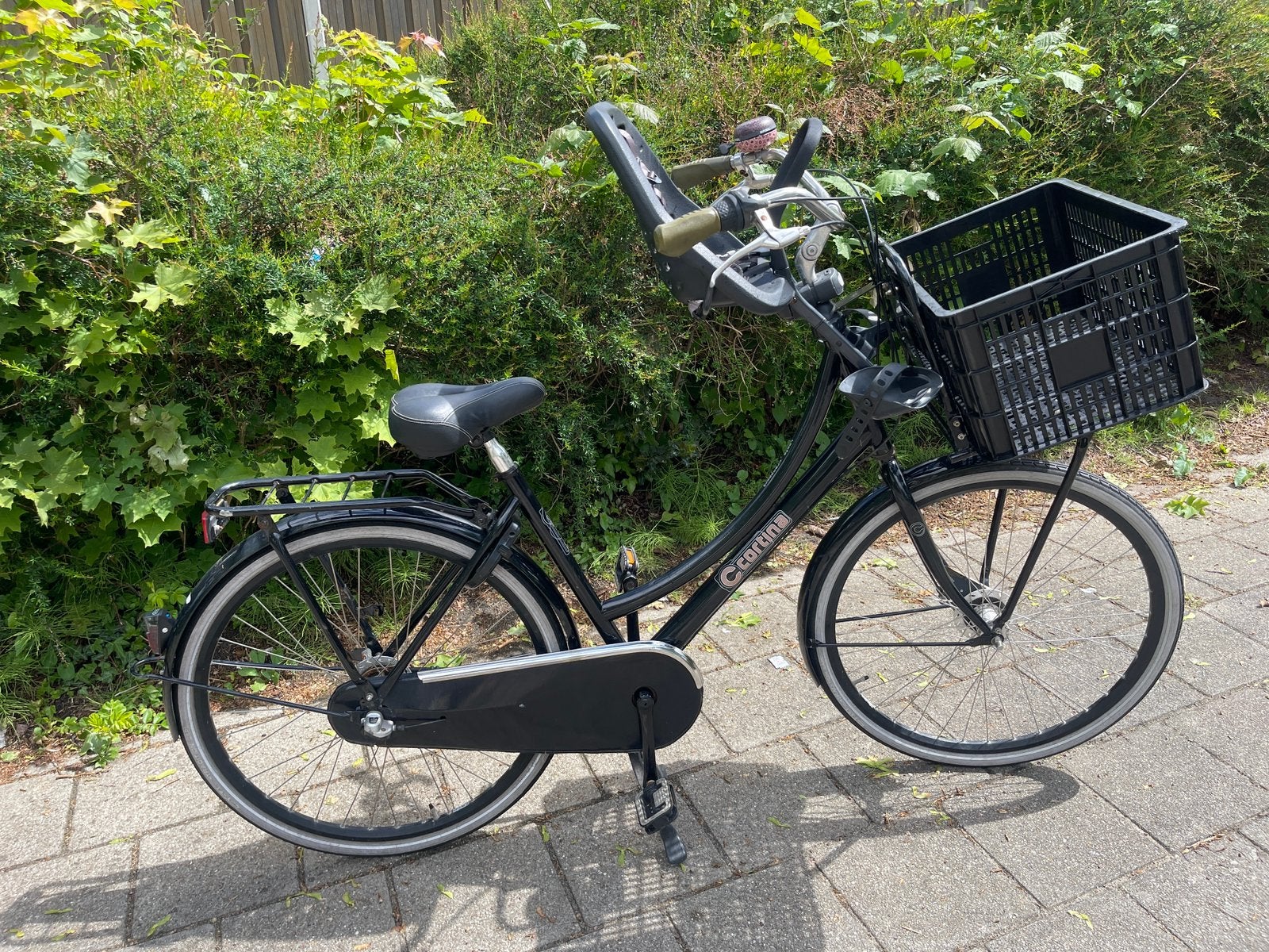 Hele mooie cortina roots moederfiets te koop, Fietsen en Brommers, Fietsen | Dames | Moederfietsen, Overige merken, 2 zitjes, Versnellingen