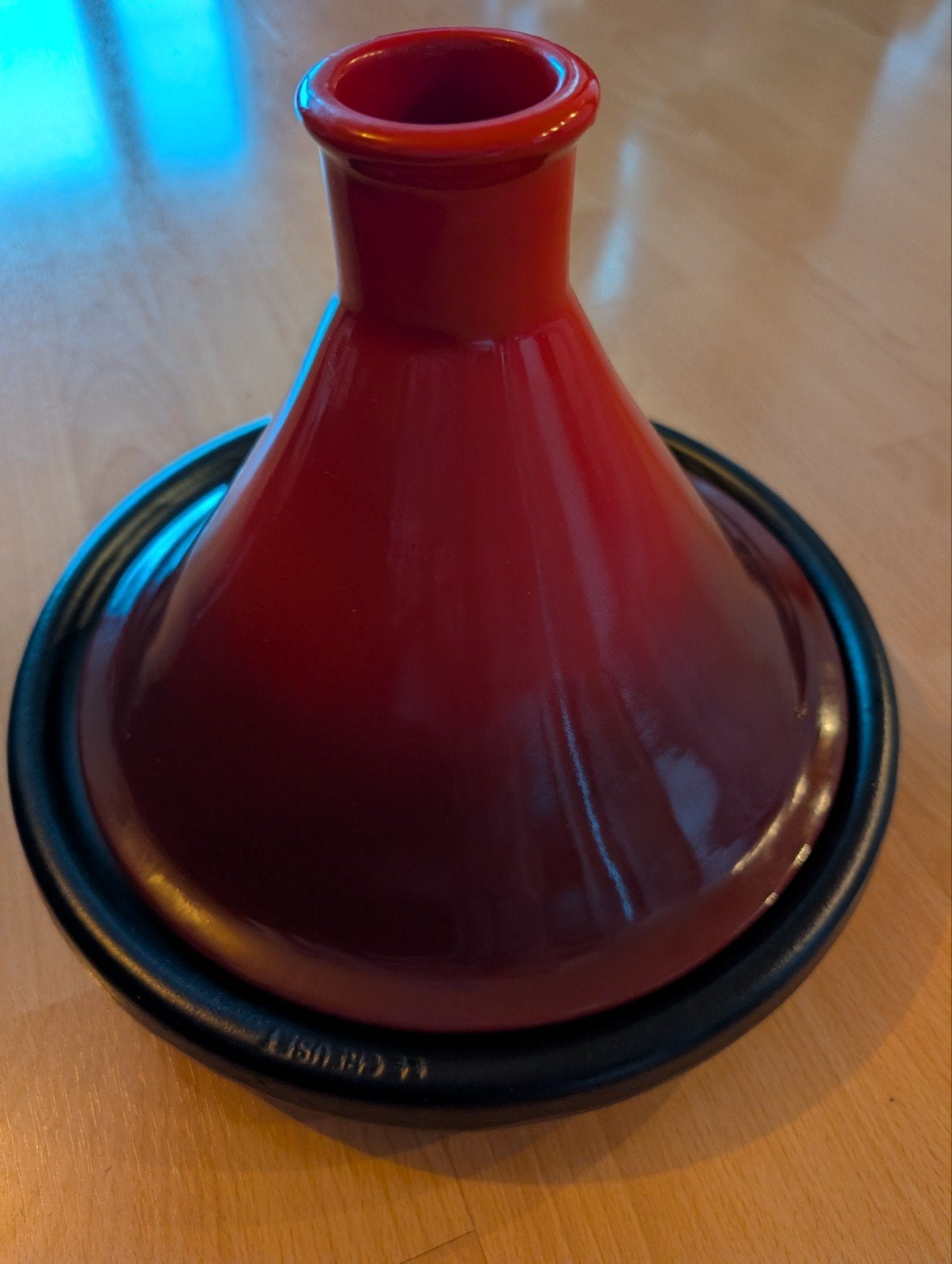 le Creuset tajine, Ophalen of Verzenden, Zo goed als nieuw, Gietijzer, Le Creuset