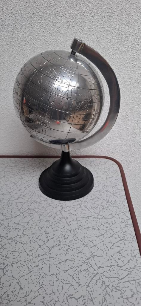Metalen Wereldbol Decoratie, Huis en Inrichting, Woonaccessoires | Wereldbollen, Nieuw, Ophalen of Verzenden