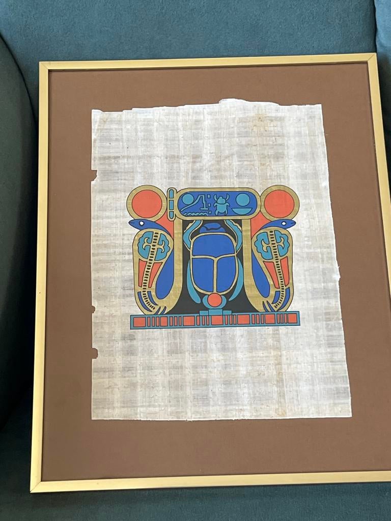 Scarabee met cobra’s Toetanchamon limited edition 259/640, Antiek en Kunst, Kunst | Litho's en Zeefdrukken, Ophalen of Verzenden