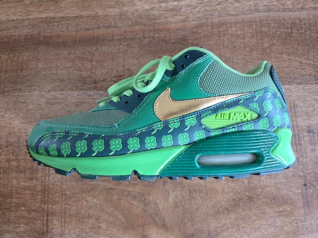 Air max 90 St patty's day, maat 44,5 - zgan 9/10, Nike, Ophalen of Verzenden, Groen, Sneakers of Gympen