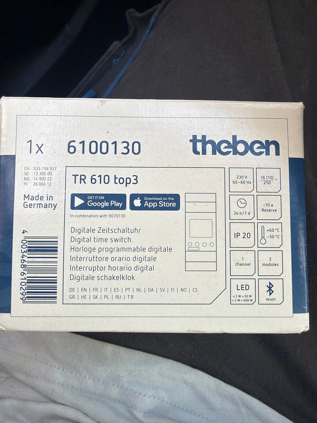 Theben TR 610 top3 Digitale Tijdschakelaar Nieuw, Ophalen of Verzenden, Nieuw, Overige merken, Overige typen