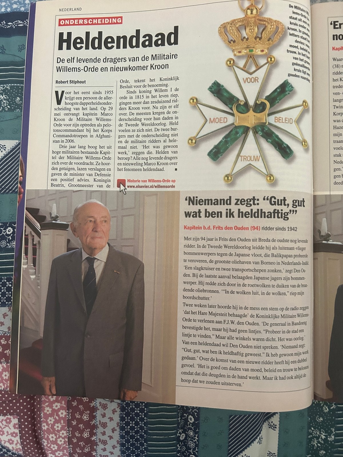 Elsevier Magazine - Alle 12 Dragers Willems-Orde, Ophalen of Verzenden, Landmacht, Nederland, Overige typen