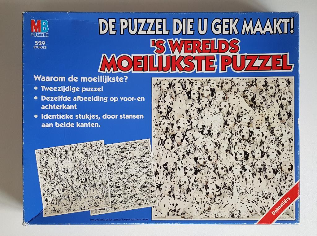 Puzzel 's werelds moeilijkste puzzel 529 stukjes, Ophalen of Verzenden, 500 t/m 1500 stukjes, Gebruikt, Legpuzzel